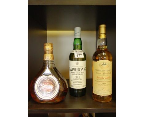 Single Malt Scotch Whiskey 10 year old Laphroaig, 70cl a single bottle of Treasures from Scotland a single Malt bottled in 19