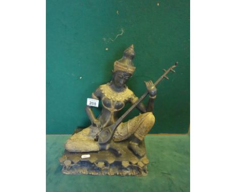 Modern figure of a musician playing a musical instrument, 