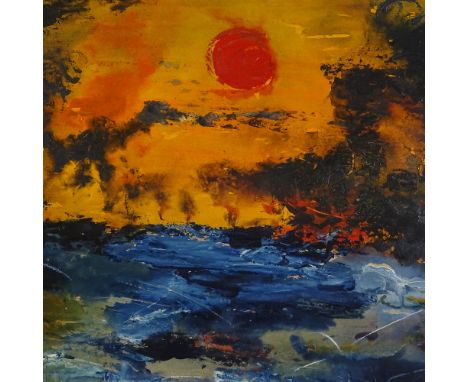 Sir N Fairbairn, oil on board, seascape, signed, 20" x 24", framed 