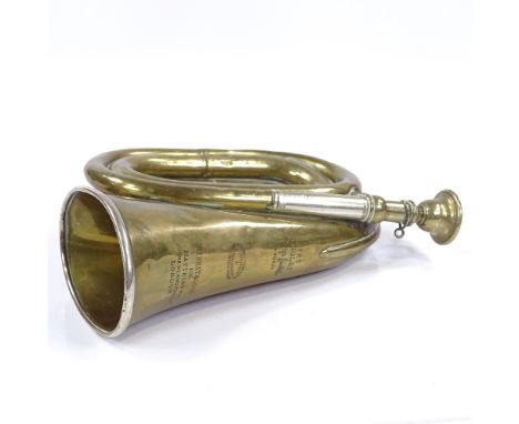 A Victorian Henry Keat &amp; Sons cycling bugle, The Buglet, length 18.5cm 