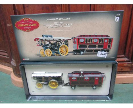 Boxed Corgi 1:50 scale Vintage Glory of Steam Fowler B6 Showman's locomotive 'Onward' Le Mont Blanc and Caravan