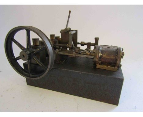 An engineer built brass model stationary engine