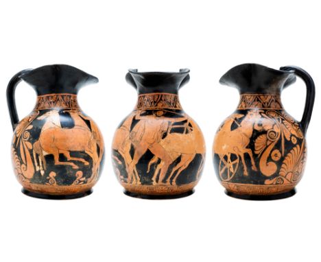 Ca. 330 BC.A large red-figure chalice krater is characterised by its wide, flaring rim, high pedestal foot, and robust profil