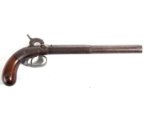 An American Pre-Civil War Percussion Boot Pistol by Sprague and Marsden, New York, the 20.5cm sighted barrel octagonal at the