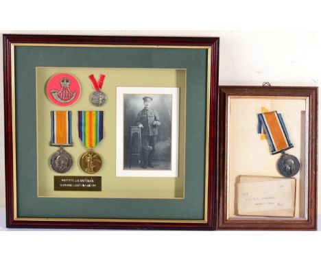 A First World War Pair, awarded 4917 PTE.J.G.BATEMAN DURH.L.I., comprising British War Medal and Victory Medal, together with