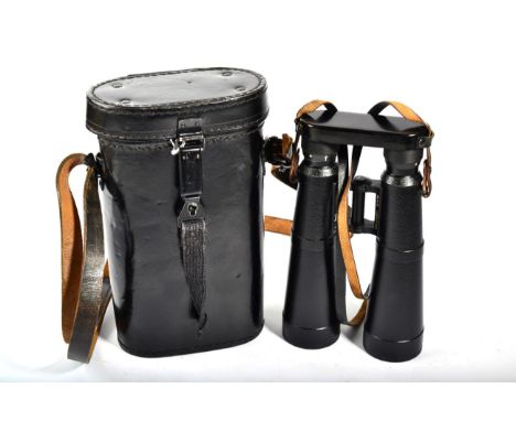 A Pair of German Third Reich 10x50 Dienstglas Binoculars by Hensoldt & Sohne, Wetzlar, numbered 564655 and with maker's mark 