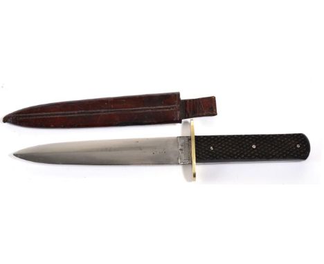 A 19th Century ''English Style'' Bowie Knife, spear point blade, the ricasso stamped GR cypher and ''J. Rodgers & Sons, No.6 