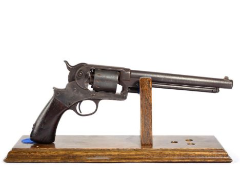 A Starr Arms 1863 .44 Calibre Percussion Six Shot Single Action Percussion Army Revolver, with 20cm steel barrel under-lever 
