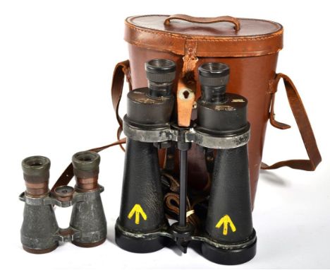 A Pair of Barr & Stroud C.F. 41 7x Naval Binoculars, A.P. No. 1900A, Serial No. 33772, stamped broad arrow marks, black ename
