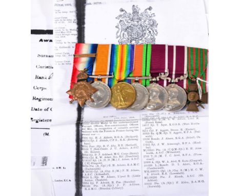 A First/Second World War Meritorious Service Group of Seven Medals, awarded to 13814 Q.M.SJT.:A.S.MJR.-P,KENNEALLY. NO:5.GE:H