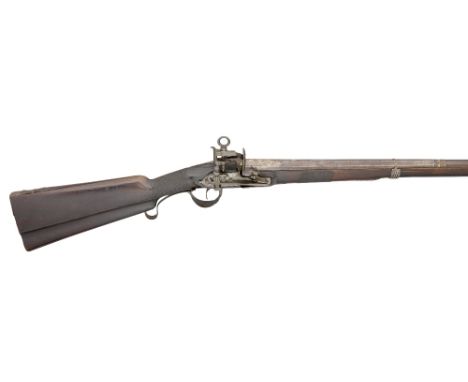 A 15 BORE SPANISH MIQUELET-LOCK FOWLING-PIECE BY ARANGUREN, CIRCA 1815 with two-stage swamped barrel fitted with silver 'spid