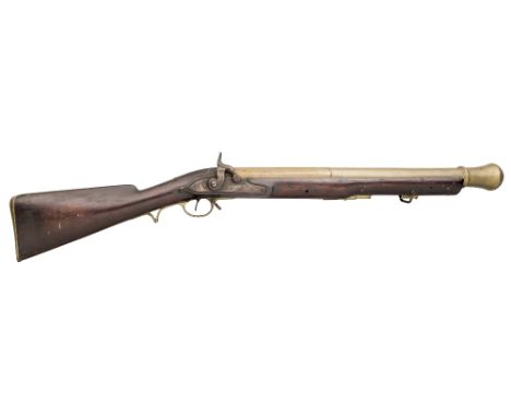 A PERCUSSION MUSKETOON FOR THE EAST INDIA COMPANY BY WILSON, THE BARREL DATED 1770, LOCK DATED 1812 converted from flintlock,