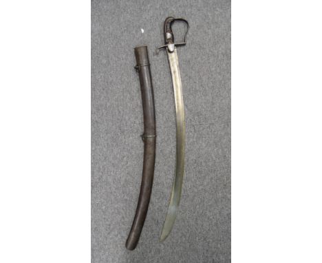 A 1796 PATTERN LIGHT CAVALRY TROOPER'S SWORD with regulation blade by Osborne, signed on the back-edge, regulation iron hilt,