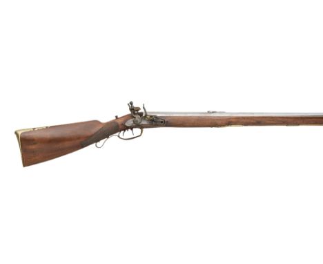 A .600 CALIBRE FLINTLOCK SPORTING RIFLE BY AUGUST KRAMER A NEUHAUS, CIRCA 1780, GERMAN OR SWISS with signed octagonal sighted