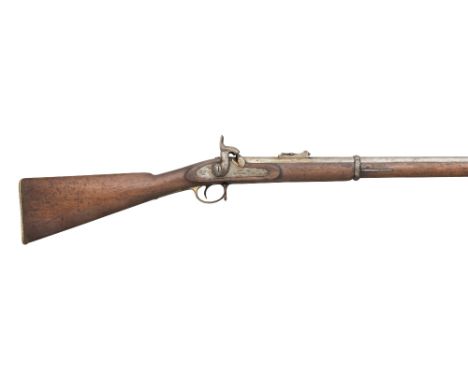 A .577 CALIBRE PERCUSSION 1853 PATTERN FIRST MODEL THREE BAND ENFIELD RIFLE, DATED 1856 of regulation type, the barrel with O