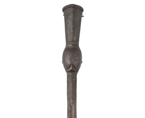 AN INDIAN SWORD (PATA) AND THREE FURTHER SWORDS (TALWAR), 18TH AND 19TH CENTURIES the first with broad fullered blade, probab