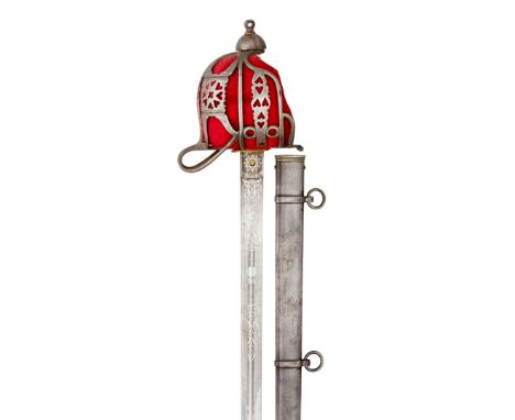 A BASKET-HILTED BROADSWORD FOR AN OFFICER OF THE ROYAL SCOTS FUSILIERS, BY HENRY WILKINSON PALL MALL, NO. 27130 FOR 1886 of r