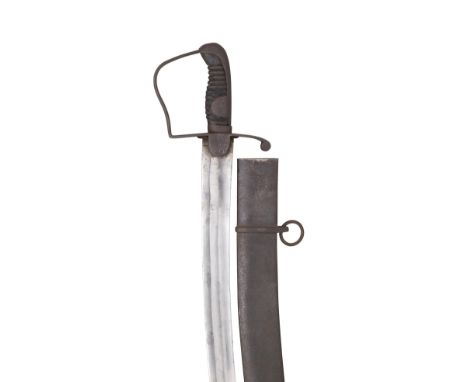 A 1796 PATTERN LIGHT CAVALRY TROOPER'S SWORD of regulation type, the blade by Gill, banded wooden grip (covering and binding 