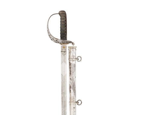 AN 1887 PATTERN EDWARD VII 5TH LANCER OFFICER'S SWORD BY HAMBURGER, ROGERS & CO, NO. 5145 AND AN 1885 PATTERN CAVALRY TROOPER