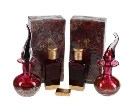 TWO LADIES MULBERRY PERFUMES  Two ladies unopened perfume spray fragrance 20ml, in original packaging, and two ladies perfume