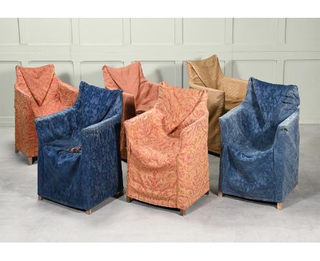 A SET OF SIX MULBERRY AT HOME 'MONK' HOOD CHAIRS LATE 20TH CENTURY, BY MULBERRY Of folding design Each 90cm highThese covers 