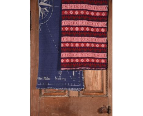 TWO MULBERRY BLANKETS With labels, 100 % wool first approximately 195 x 148cm, second 170 x 97cmTOGETHER WITH SAUL, ROGER, MU