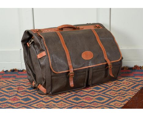 A LARGE MULBERRY COMPLETE TRAVELLER  IN MOLE SCOTCHGRAIN WITH TAN SADDLE LEATHER TRIM approximately 60 x 45cm when foldedThis