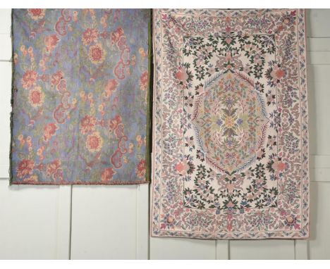A MULBERRY HOME RUG SAMPLE AND A WOVEN TAPESTRY/WALL HANGING First approximately 176 x 118cm, second 104 x 139cm