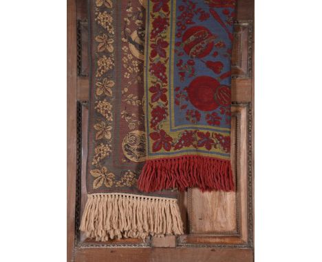 TWO MULBERRY CHENILLE PAISLEY THROWS With labels, both with tassel fringe on two ends first 250 x 140cm, second 250 x 145cm  