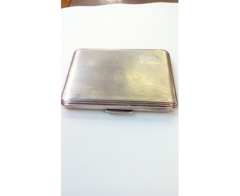 Art deco silver cigarette case, Birmingham, weight 88 grams 