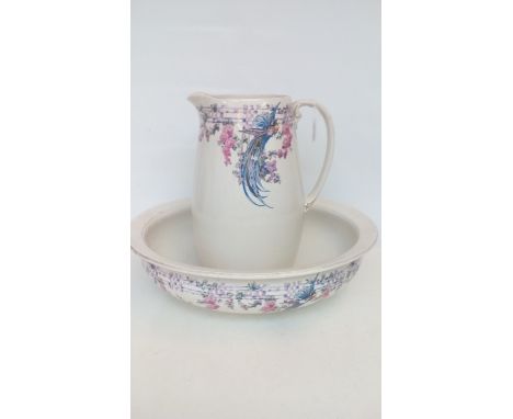 Baker Bros Victorian jug and basin, some hairlines 