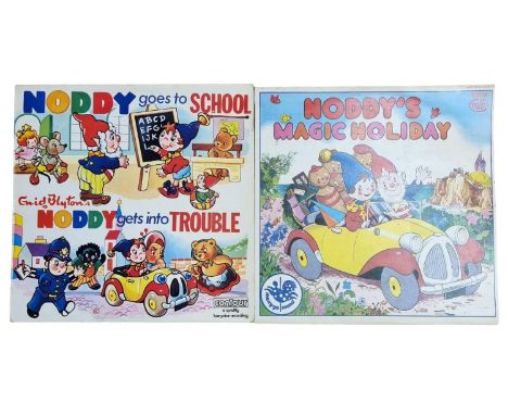 Noddy: 2 x Early 12" Noddy Vinyl LP's - Noddy's Magic Holiday & Noddy Goes to School / Noddy gets into Trouble 