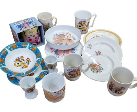 Magic Roundabout: Collection of Vintage Magic Roundabout China & Plastic Cups, Plates, Bowls & Egg Cups 