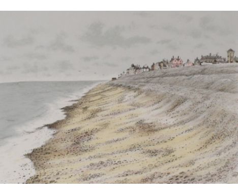 David Gentleman, pencil signed limited edition print, "Aldeburgh", 24/50, plate 51cm x 61cm&nbsp;