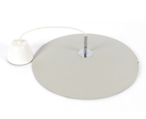 A modern grey LED pendant light fitting