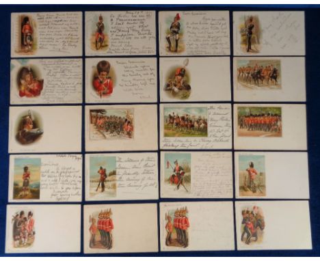 Postcards, Military, an early Tuck selection of 29 cards from the 'Army' series numbered 106-133, all illustrated by Harry Pa