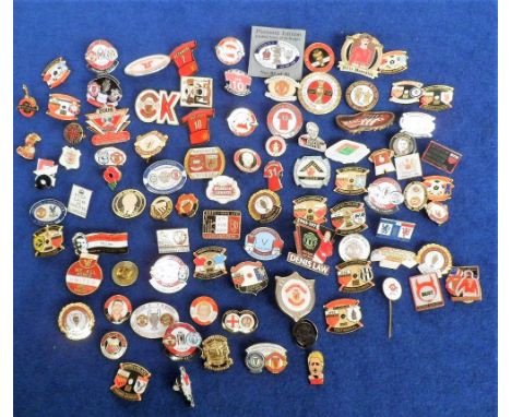 Football badges, Manchester United, a collection of approx. 100 enamel badges, mostly 1990's onwards including match badges, 