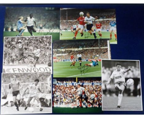 Football autographs, Tottenham Hotspur FC, a collection of 7 signed photographs, colour &amp; b/w, all action shots &amp; all