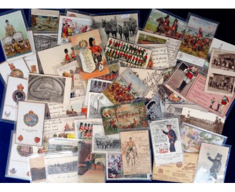 Postcards, Military, a good mixed military selection of approx. 62 cards, mostly pre 1920s, inc. set of 6 Tuck published Oile