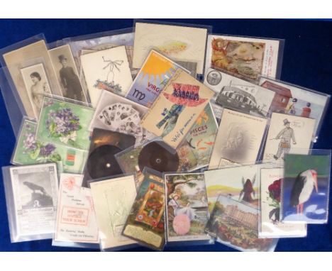Postcards, a good mix of 48 novelty and unusual cards, inc. set of 6 Tuck published 'At the Seaside in Dollyland' no. 6494 (p