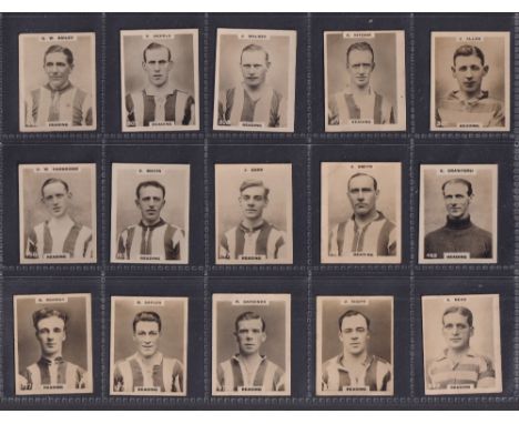 Cigarette cards, Reading FC, selection of 38 cards all Reading related, Phillips Pinnace Footballers 'K' size (26), 'L' size 