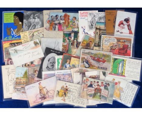 Postcards, Advertising, a mixed advertising selection of 38 cards inc. Royal Enfield Bicycles, The Berkeley Easy Chair, Tuck 