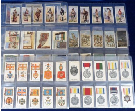 Cigarette cards, Military selection, Churchman's, Air Raid Precautions 'M' size (set, gen. gd), Warriors of All Nations, stan