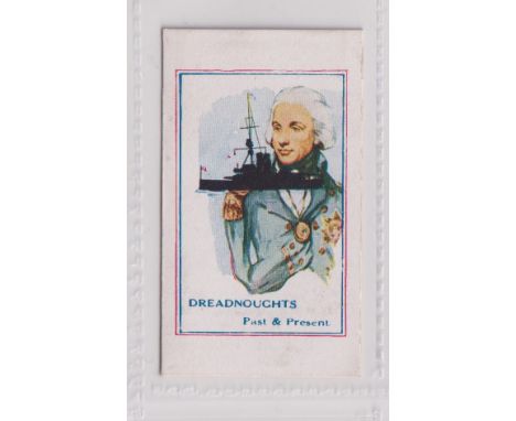 Cigarette card, J.W. Dewhurst, Army Pictures, Cartoons etc, type card, Dreadnoughts Past &amp; Present (gd) (1)