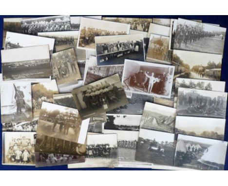 Postcards, Military, a collection of approx. 62 mainly RPs of military camps, barracks, manoeuvres, parades etc., inc. camps 