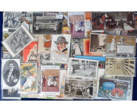 Postcards, Food and Kitchens, approx. 60 cards to include advertising (Hartley's Marmalade, Simpson's in the Strand, Millenni