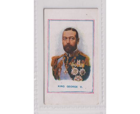 Cigarette card, G. Prudhoe, Army Pictures, Cartoons etc, type card, King George V (gd) (1)