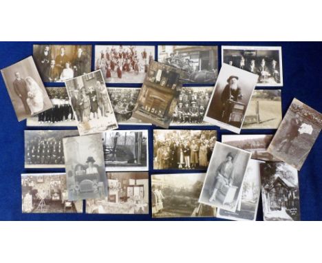 Postcards, Social History, an RP collection of 24 Social History and UK topographical cards, showing The Stacks at Aldbury, s