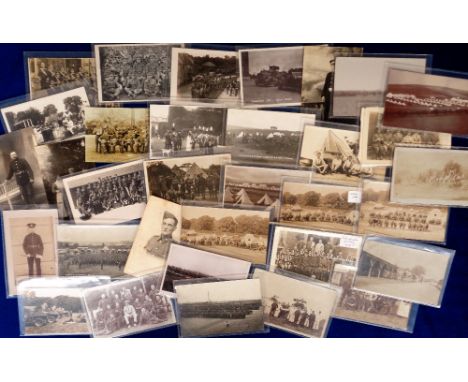 Postcards, Military, an RP selection of approx.33 cards (and a few photographs). Includes The Lads of Kent Brass Band, soldie