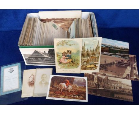 Postcards, a good mixed subject and UK topographical collection of approx. 240 vintage cards, with RPs of The Dog Inn Wingham